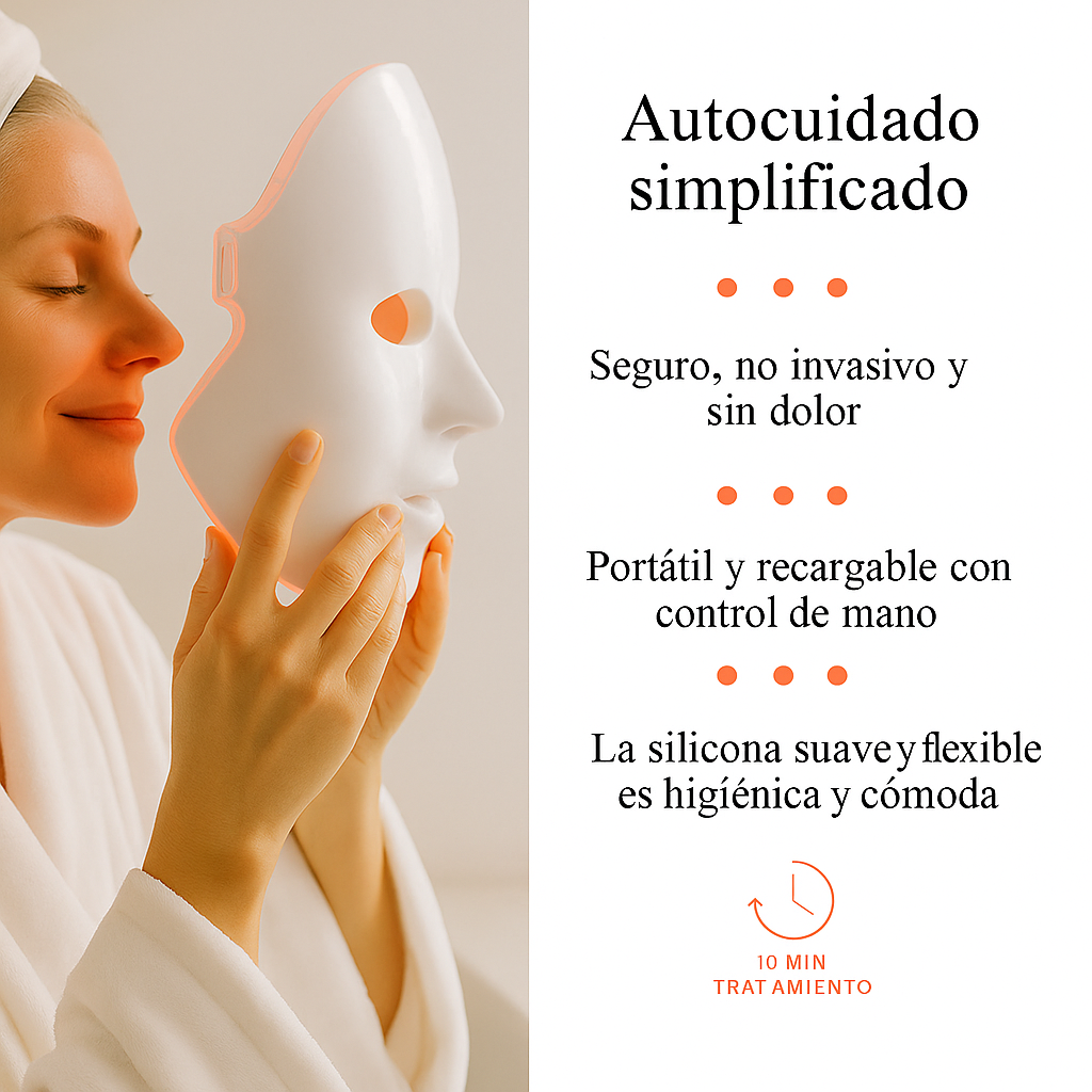 Máscara LED Rejuvenecedora – Piel Firme y Joven