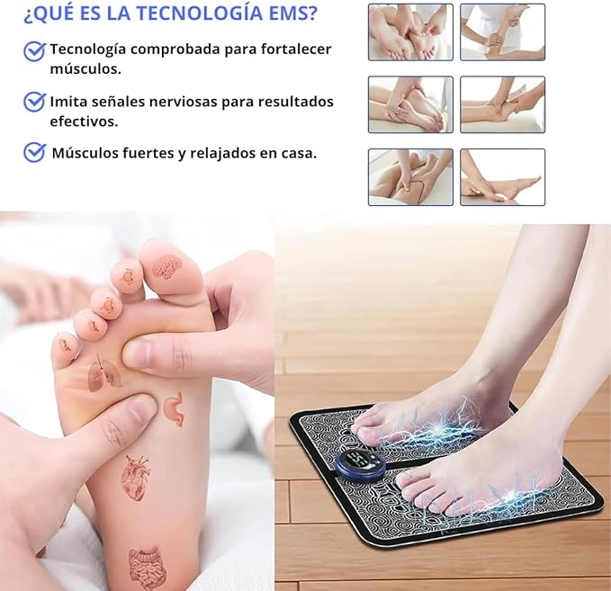 Masajeador de pies electroestimulador | Alivio inmediato sin dolor
