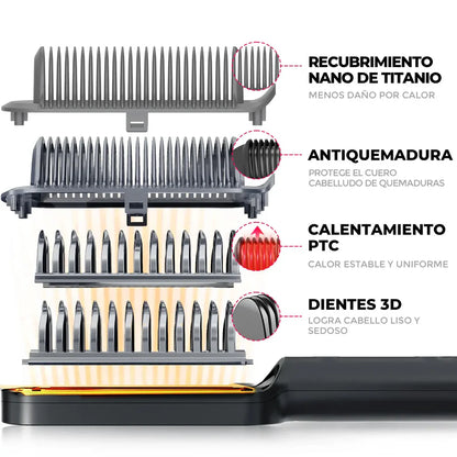 Cepillo Plancha Alisador 2 en 1 Profesional | Cepilla y alisa